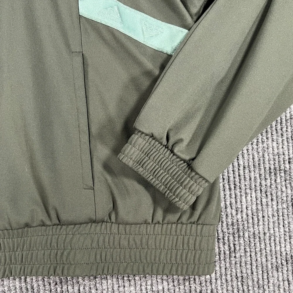 Adidas‎ Jacket Womens Large Green Long Sleeve Full Zip Mock Neck Active Outdoor